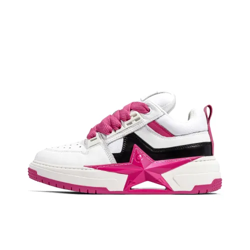 PENTAGONAL HEART Stepping Star Dream Series Низкие кроссовки для скейтбординга унисекс Белый Розовый Красный