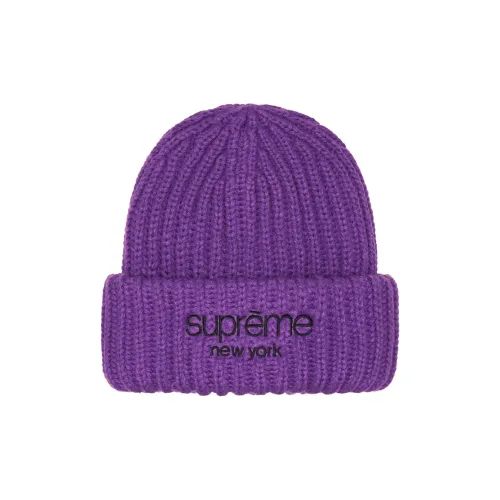 Supreme Acrylic Beanies Unisex Purple