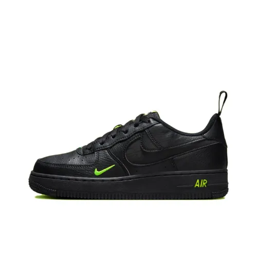 Nike Air FORCE 1 Low Топ Скейтборд Кроссовки Женские Черный Зеленый