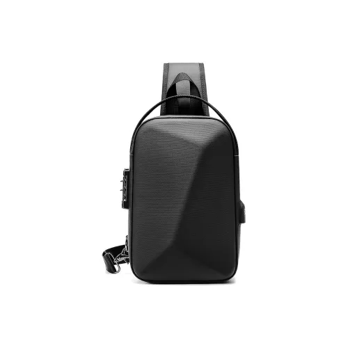 MingLu Ткань Сумка через плечо Рюкзак Sling Сумка Стандартная Унисекс Черный
