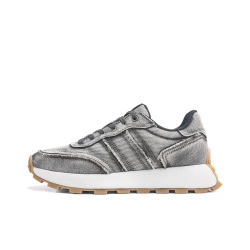 KVIV Высота Увеличивающая Устойчивая к Износу Легкая Дышащая Низ Резистентный Низкий Топ Беговые Кроссовки Унисекс Серый