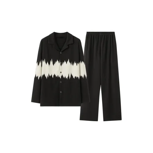 Qin Jing Серый Каменно-черный Мужской Пижамный комплект