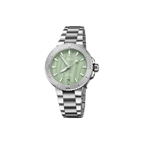 Oris Diving Collection Автоматический Механический Механизм Женские Часы Зонт 36,5 мм Зеленый Циферблат
