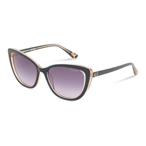 GUESS Вакуумно-формованные Кошачий глаз Солнцезащитные очки Женские Черный
