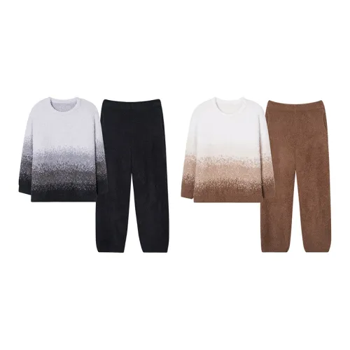 SHAQIAN Женские Хаки Мужской Серый Унисекс Пижамные комплекты