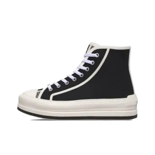 DIOR Высокие кроссовки для скейтбординга женские черно-белые