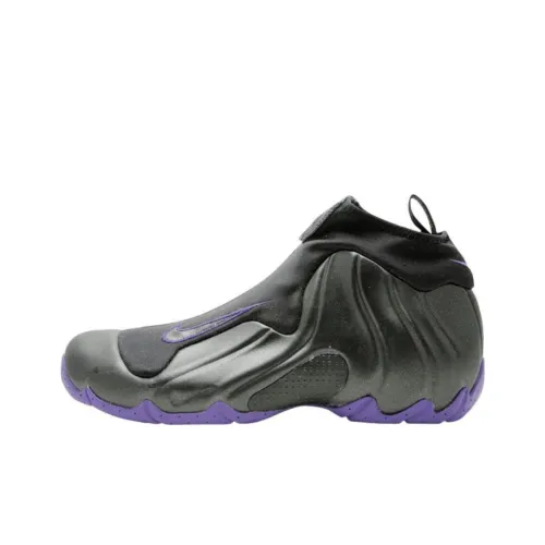 Nike Air Flightposite Нескользящий Легкий MID Топ Винтажные Баскетбольные Кроссовки Мужские Черные Фиолетовые