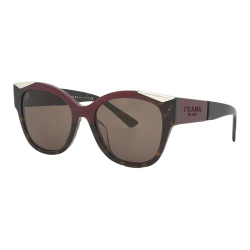 PRADA Пластик Нерегулярная форма Солнцезащитные очки Женские Коричневый