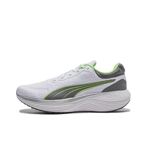 PUMA Scend Pro Износостойкий Легкий Низкий Топ Беговые кроссовки Женские Белый Зеленый