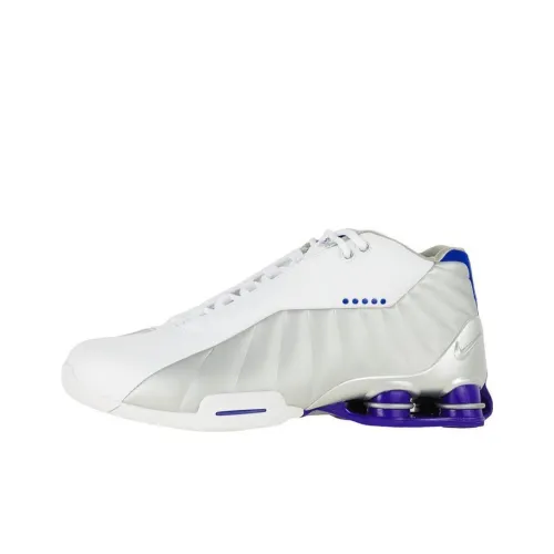 Nike Shox BB4 Series HOH Износостойкий и Легкий MID Топ Кэжуал Унисекс Белый Синий