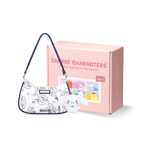 Zgo Sanrio Polyester Сумка через плечо Портативная Подмышечная Сумка-полумесяц Стандартная Женская Белая