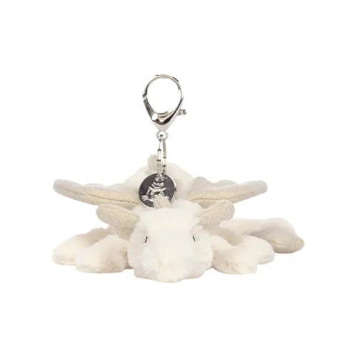 JELLYCAT Mythical Animal Collection Снег Дракон Сумка Куклы Плюшевый Брелок 5 см Высота
