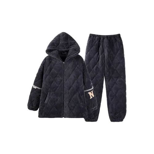 Qin Jing Серый Синий Мужской Пижамный Комплект