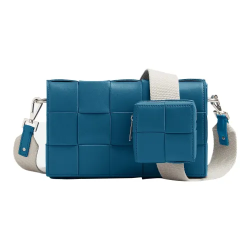 Bottega Veneta Cassette Коровья кожа Сумка через плечо Средний Мужской Темно-синий