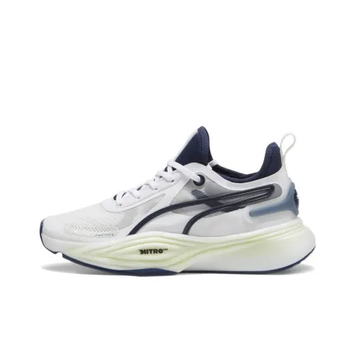PUMA Pwr Nitro Амортизация Низкий Топ Повседневные Беговые Кроссовки Мужские Белый Синий
