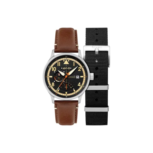 AVI 8 Кварцевый механизм Мужские часы HAWKER HURRICANE 44мм*44мм*14мм Черные