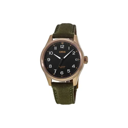 Oris Aviation Collection Автоматический Механический Часы Мужские 41 мм Черный Циферблат Бронзовый Корпус Часов