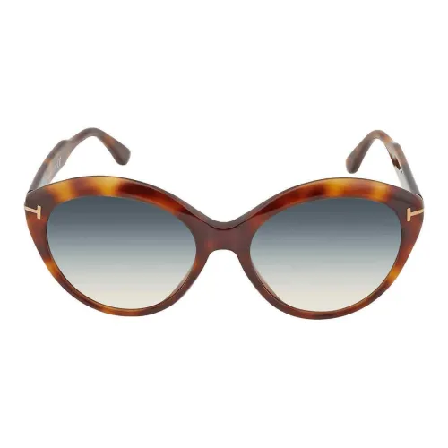 TOM FORD Пластик Кошачий глаз Солнцезащитные очки Женские Черепаховый