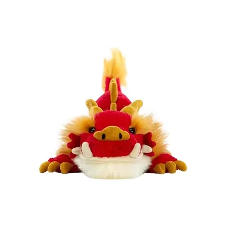 JELLYCAT Mythical Animal Collection Красно-золотой Благоприятный дракон Куклы Плюшевая кукла 11 см Рекомендуемый рост