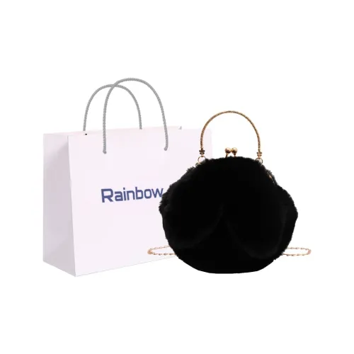 Rainbow Girl Плюшевая маленькая круглая сумка сумка через плечо сумка обычная женская черный экрю серый розовый хаки