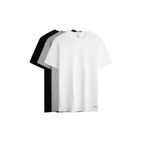 Calvin Klein Пижамный топ Мужской Космический черный Мраморный серый Лунный белый