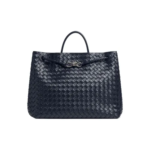 Bottega Veneta Andiamo Series Сумка через плечо из овечьей шкуры большая женская космический синий