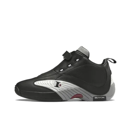 Reebok Answer4 Винтажные баскетбольные кроссовки MID Топ Черный серый белый Мужской