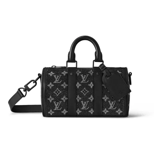 LOUIS VUITTON Keepall Сумка из коровьей кожи для путешествий сумка через плечо сумка для мужчин черная