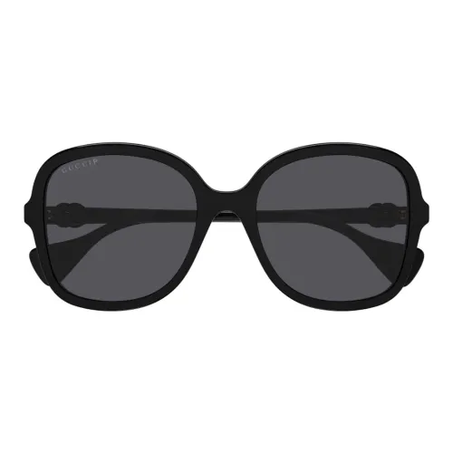 GUCCI Ацетат Квадратные Солнцезащитные очки Унисекс Черные