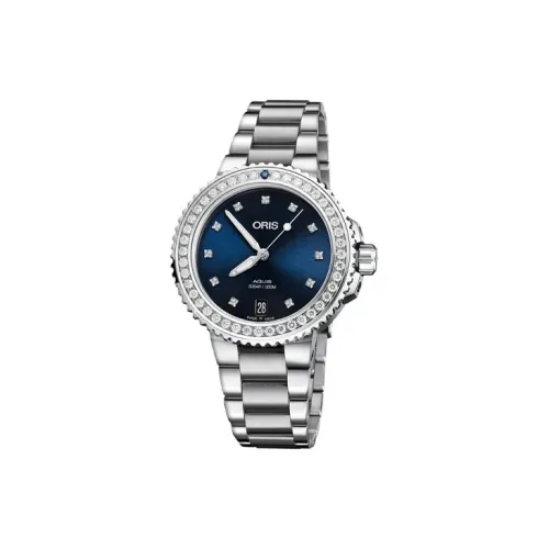Oris Diving Collection Автоматический Механический Механизм Женские Часы Зонт 36,5 мм Синий Циферблат