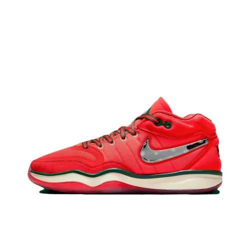 Nike Air Zoom GT Hustle 2 Устойчивый к истиранию MID Баскетбольные кроссовки Мужской Красный Зеленый Международная версия