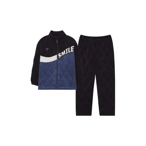 Sha Qian Пижамный комплект Зимний Мужской King Kong Черный