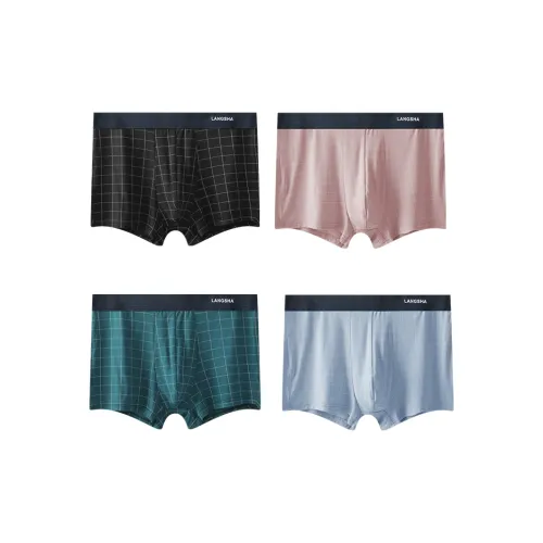 Lanza Черный+Арбузный Красный+Яшма+Светло-Синий Мужские Боксер-Шорты