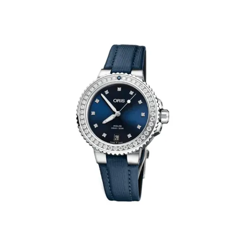 Oris Diving Collection Автоматический Механический Механизм Женские Часы Зонт 36,5 мм Синий Циферблат
