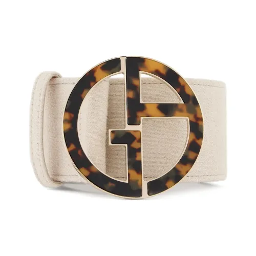 GIORGIO ARMANI Ремень Женский Бежевый Ширина 6 см