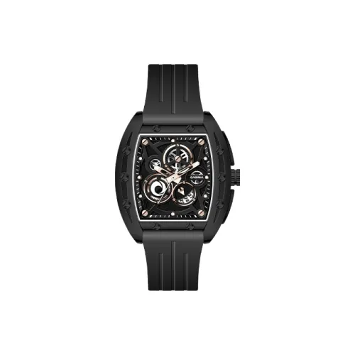 CASIMA Кварцевый механизм силиконовый ремешок унисекс черный циферблат