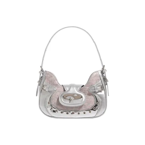 NOMK ПУ (полиуретан) Сумка через плечо Сумка на плечо Стандартная Женская Туманно-розовый Черный