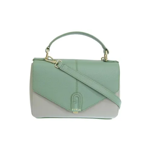Furla Кожа Сумка через плечо Сумка Маленькая Женская Зеленая и Мраморно-Серая