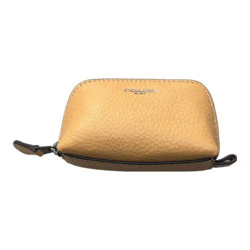 COACH Галечная кожа Косметичка Клатч Мини Женский Желтый