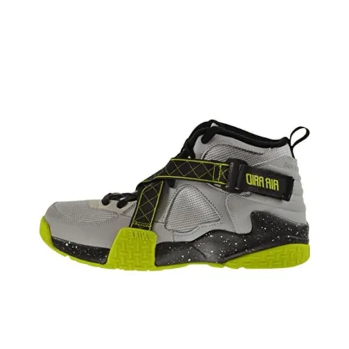 Nike Air Raid Амортизаторы Slip-resistant MID Топ Винтажные баскетбольные кроссовки Мужские Серый Зеленый