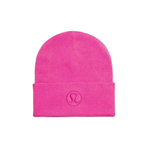 lululemon Смесовая шерсть Шапки-бини Унисекс Розовый