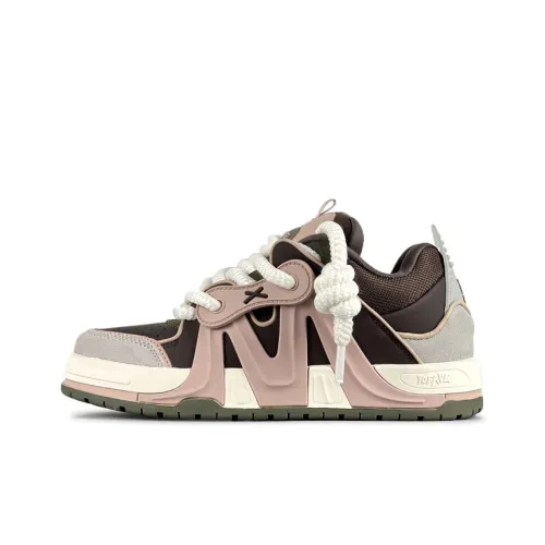 TOFAVE Пухлые туфли Low Топ Кроссовки для скейтбординга Женские Карамель Розово-коричневый