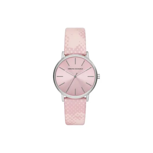 ARMANI EXCHANGE Наручные часы Кварцевый механизм Кожаный ремешок 36 мм Розовый циферблат Часы Мужские