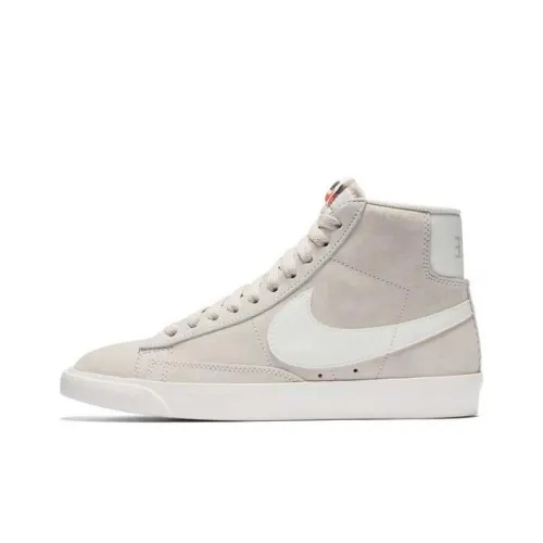 Nike Blazer Vintage Устойчивые к истиранию MID Топ Скейтборд Кроссовки Женские Серый Белый
