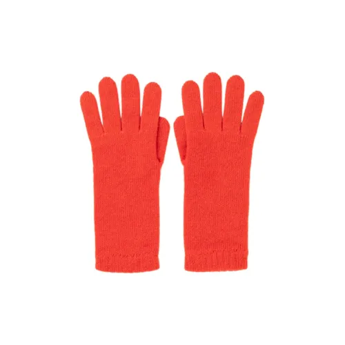 JOHNSTONS OF ELGIN Вязаные перчатки Женские Оранжевые