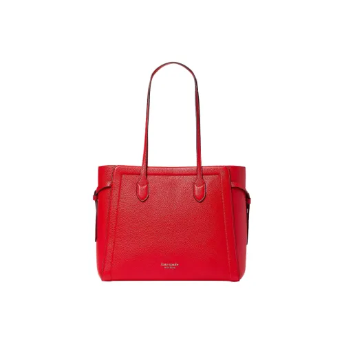Kate Spade Knott Litchi Grain Leather Tote Bag Shopping Bag Large Women's Red