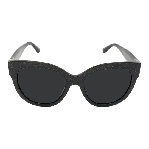 Jimmy Choo Пластик Кошачий глаз Солнцезащитные очки Женские Черный