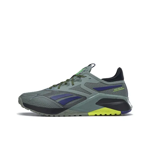 Кроссовки для тренировок Reebok Nano X2, низкий топ, светло-зеленый, мужской