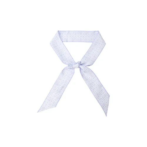 GIVENCHY Шелковые шарфы Унисекс Белый Синий