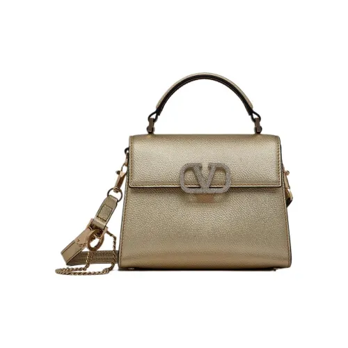 Valentino VSLING с рельефной телячьей кожей сумка через плечо мини женская платина кристалл